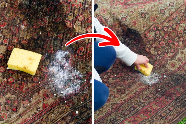 Désodorisez le tapis avec du bicarbonate de soude