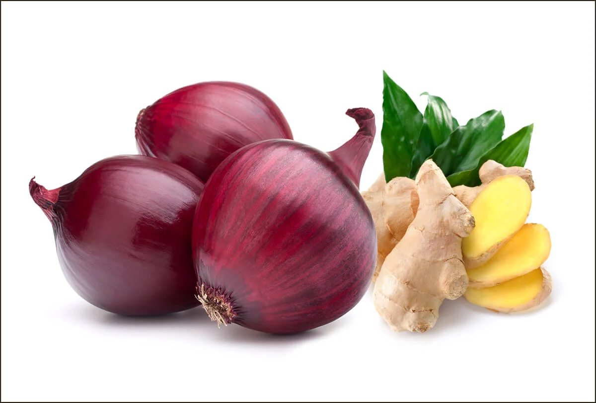 Jus de gingembre + jus d'oignon
