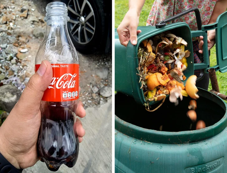 soda pour composter les épluchures de fruits et légumes