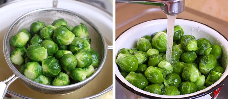 Nous ne lavons pas les légumes à l'eau froide après les avoir blanchis