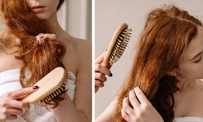 Brossez vos cheveux en commençant par le cuir chevelu
