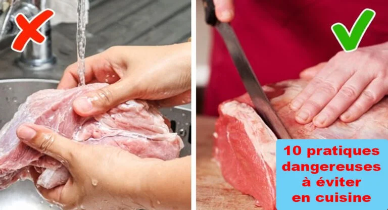 10 pratiques dangereuses à éviter en cuisine