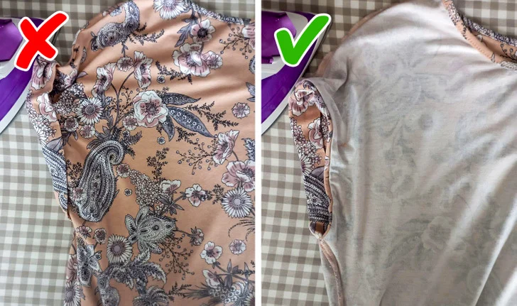 Repasser les vêtements en rayonne à l'envers