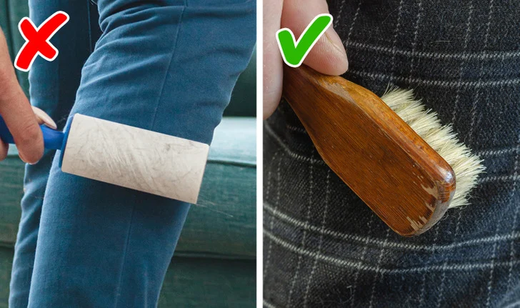 Utiliser un rouleau anti-peluches adhésif