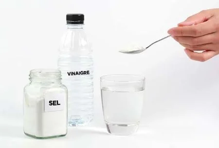Vinaigre blanc et sel marin