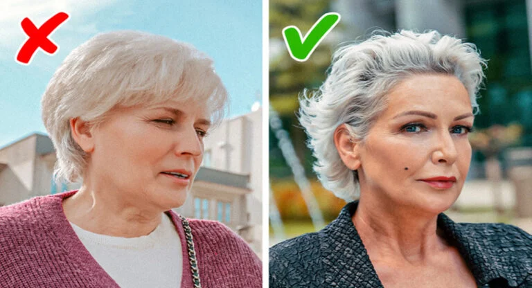 Cheveux gris ou blancs femme