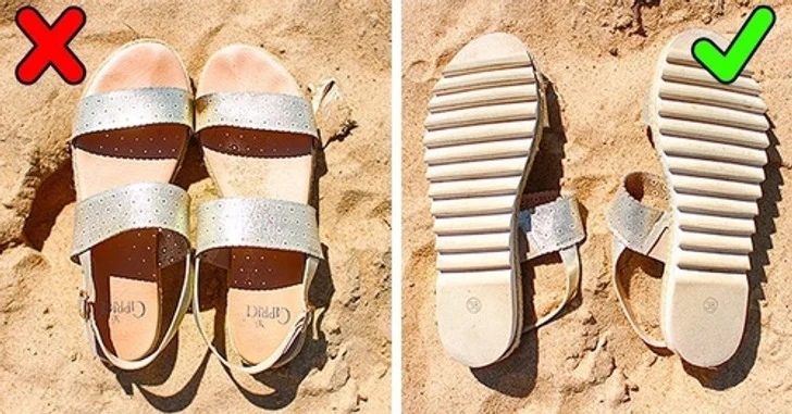 jour Posez vos tongs face contre terre à la plage