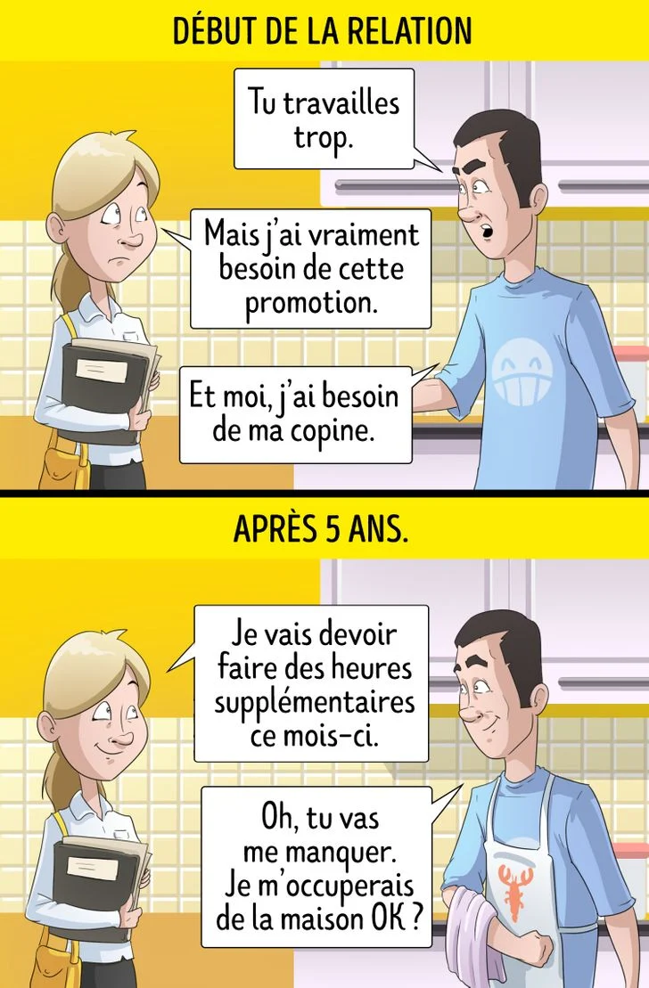 Vous ne craignez pas que les problèmes professionnels gâchent votre relation