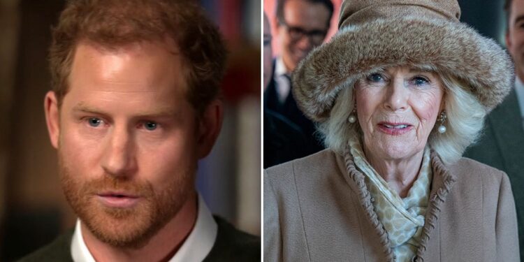 0 MAIN Prince Harrys blistering attacks on Camilla as he calls Queen Consort dangerous villain who trad Camilla