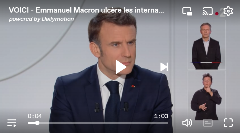 Capture decran 2024 03 15 115226 Emmanuel Macron