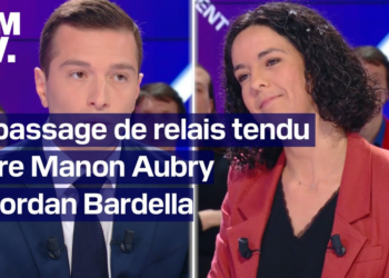 “Bonne natation” : Manon Aubry tacle Jordan Bardella et provoque la polémique en direct