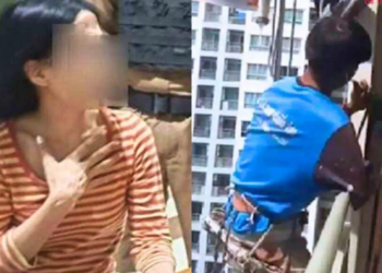 Agacée par les travaux, une résidente coupe la corde d&rsquo;un peintre suspendu à son immeuble