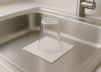 Voici pourquoi vous devriez toujours laisser un verre retourné et une feuille de papier dans l’évier avant de partir en vacances