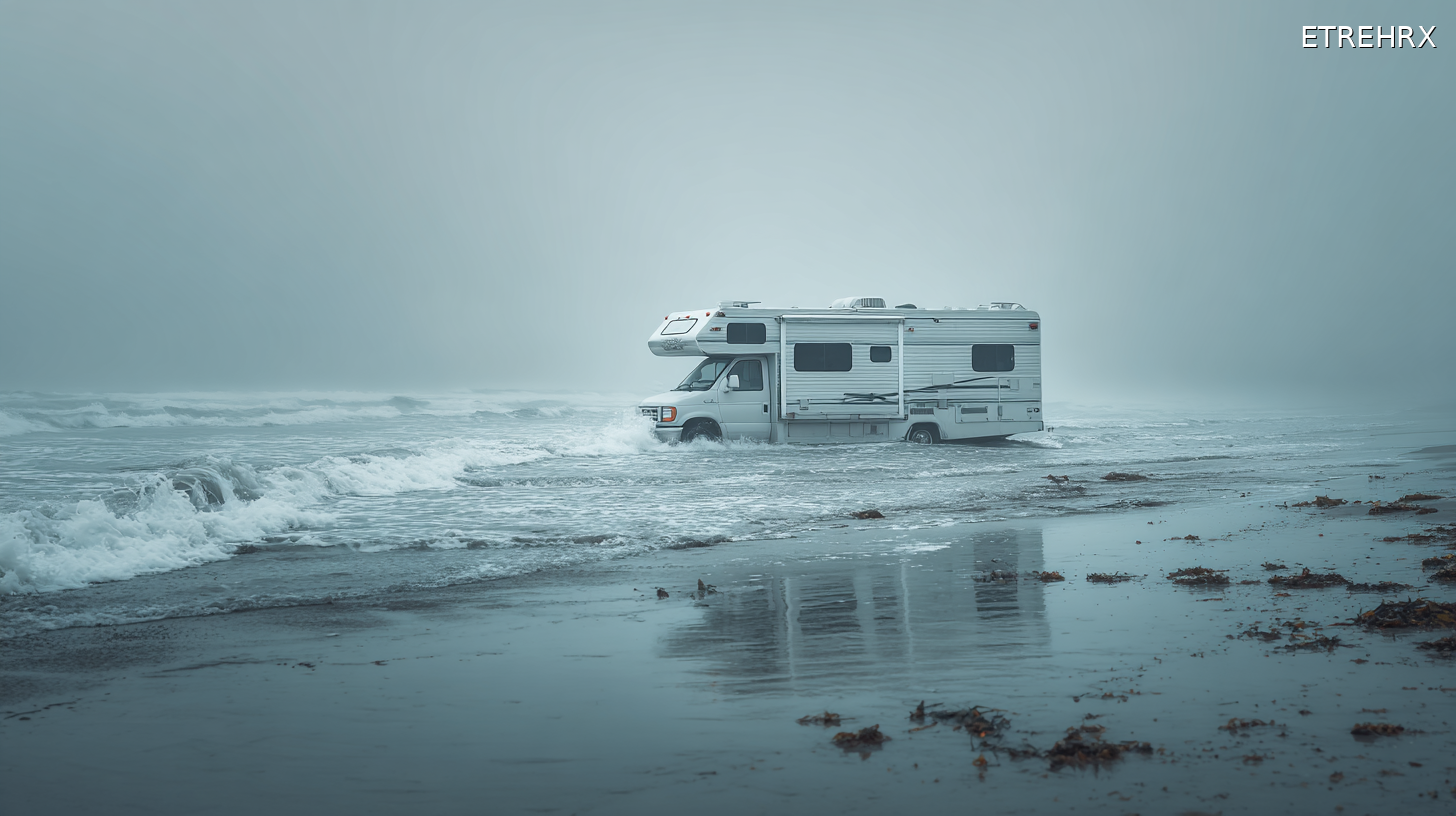 3,5 tonnes immobilisées par le sable : la mésaventure de ce camping-cariste qui a mal calculé la marée 2 3,5 tonnes immobilisées par le sable : la mésaventure de ce camping-cariste qui a mal calculé la marée Image d'illustration © ETREHEUREUX