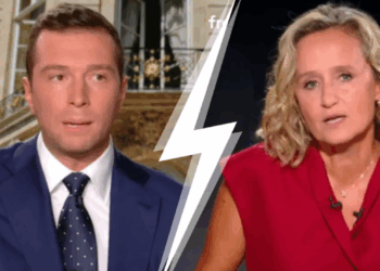 «Vous ne trouvez pas qu’il y a un sujet ?» : Jordan Bardella interpelle Caroline Roux sur l’affaire Legrand-Cohen