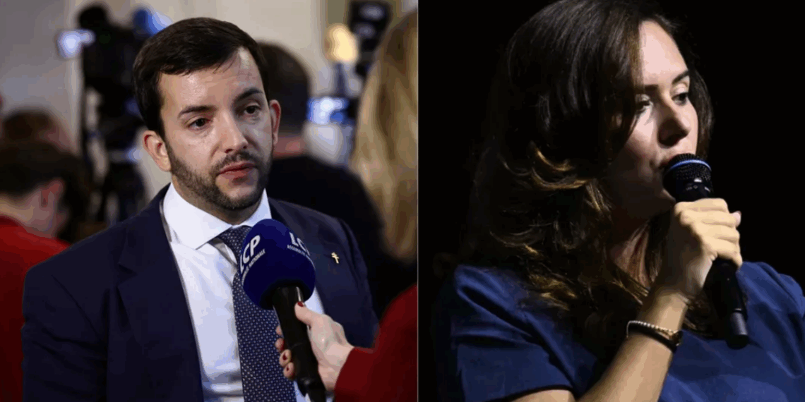Passe d’armes entre Sarah Knafo et Jean-Philippe Tanguy sur une proposition de «contre-budget» 8 Passe d’armes entre Sarah Knafo et Jean-Philippe Tanguy sur une proposition de «contre-budget» Passe d’armes entre Sarah Knafo et Jean-Philippe Tanguy sur une proposition de «contre-budget»