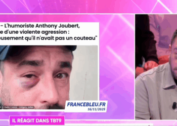 TBT9 : l'humoriste Anthony Joubert agressé dans un TER, "C'est traumatisant, pour un rien je pleure" 17 TBT9 : l'humoriste Anthony Joubert agressé dans un TER, "C'est traumatisant, pour un rien je pleure" TBT9 : l’humoriste Anthony Joubert agressé dans un TER, « C’est traumatisant, pour un rien je pleure »
