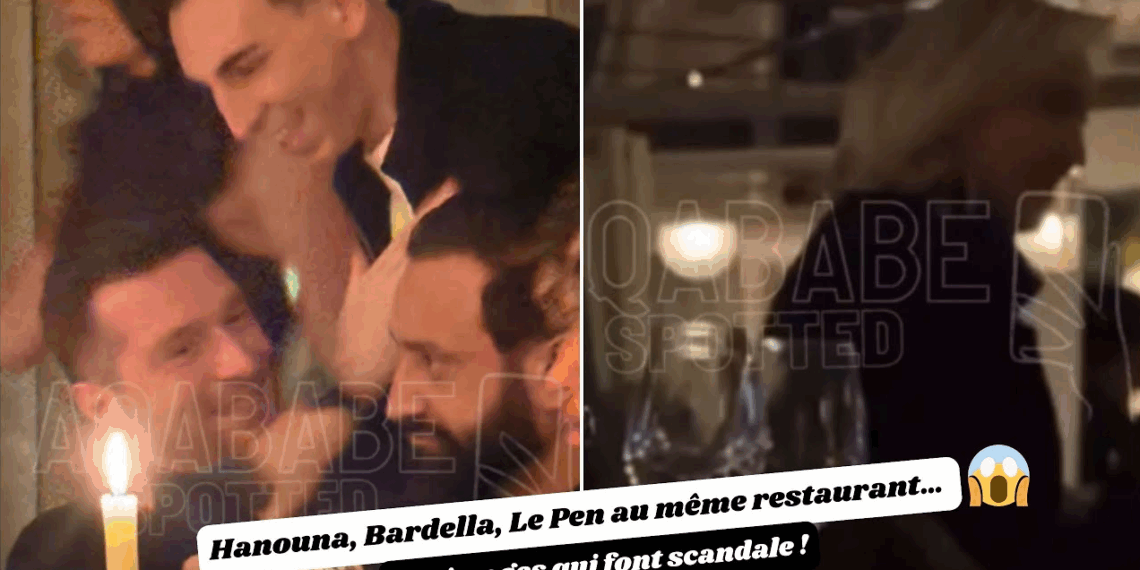 Cyril Hanouna, Jordan Bardella, Jordan de Luxe et Marine Le Pen tous réunis au restaurant : les images de leur folle soirée
