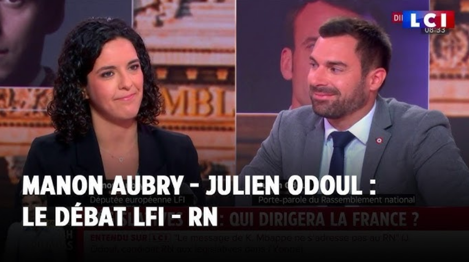 Manon Aubry : « Ça suffit ! Ça suffit ! », face au député RN Julien Odoul, l&rsquo;eurodéputée LFI implose à la veille de Noël