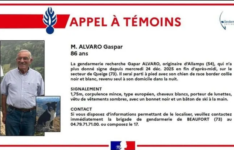 Savoie : Un octogénaire disparaît le soir de Noël après avoir sorti les poubelles