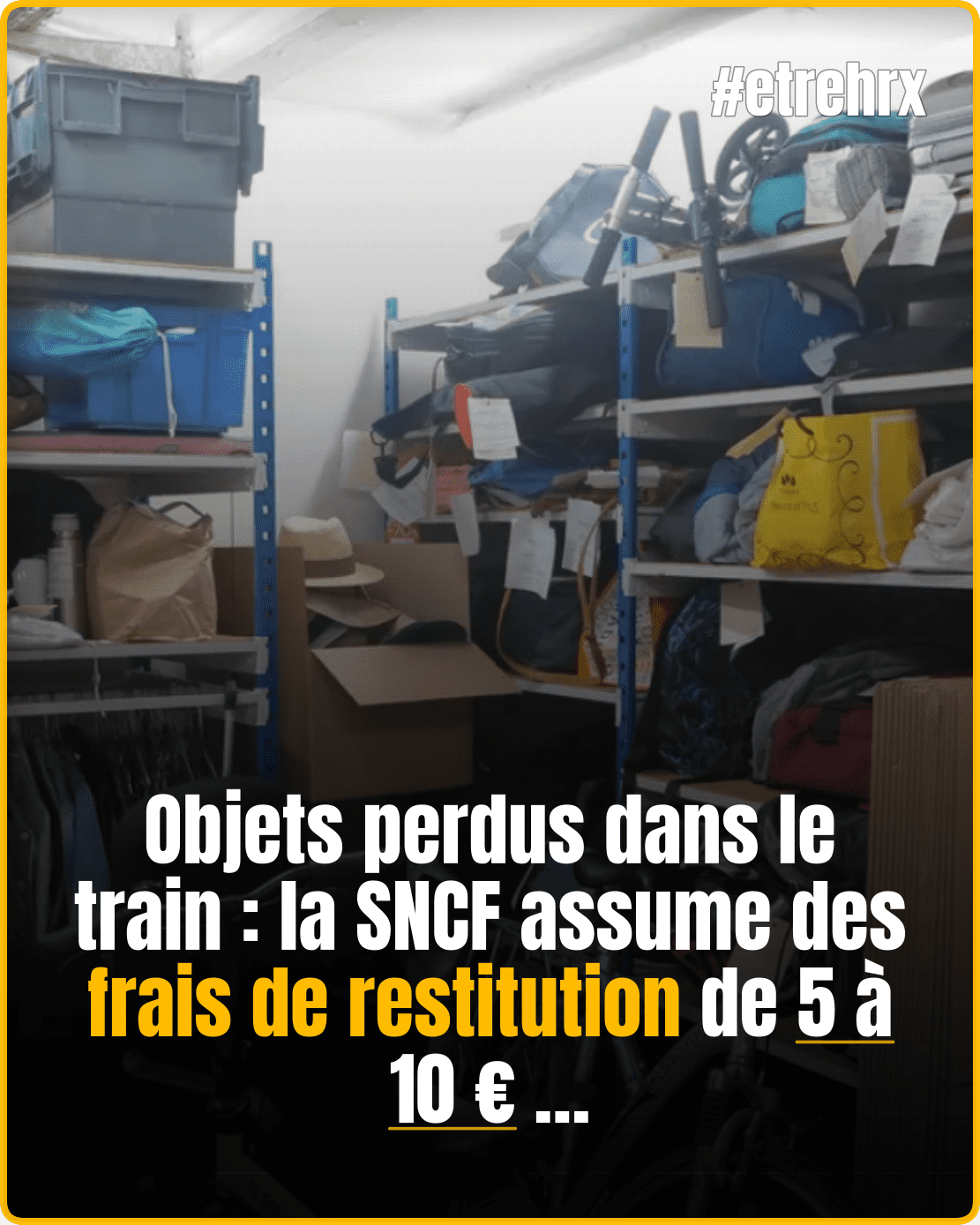 La SNCF assume de faire payer entre 5 et 10 euros la restitution d&rsquo;objets perdus dans le train