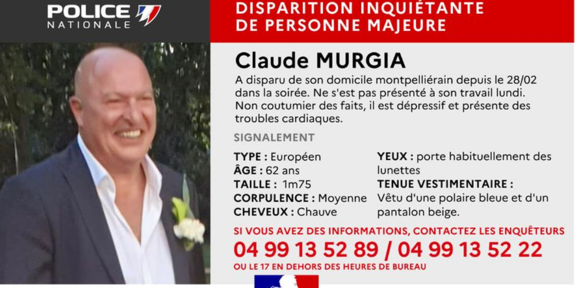 Disparition inquiétante : la police lance un appel à témoins pour retrouver un sexagénaire montpelliérain