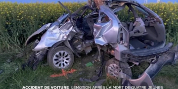 Quatre jeunes garçons de 16 à 19 ans perdent la vie dans un accident de la route dans la Marne