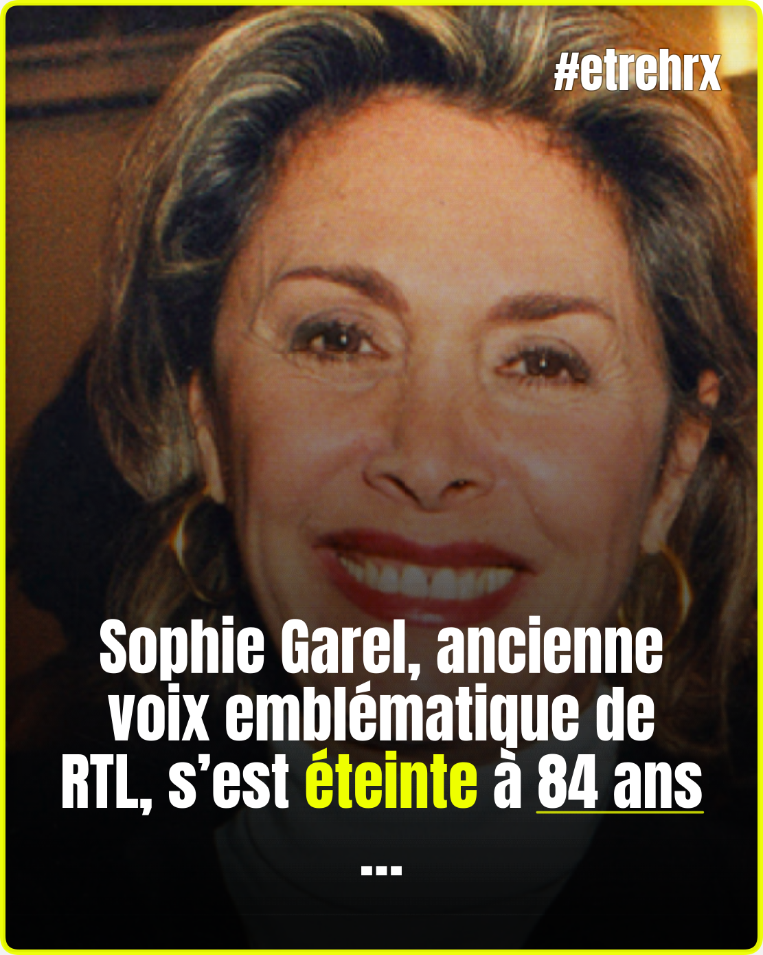 Disparition de l\'animatrice de RTL Sophie Garel à l\'âge de 84 ans