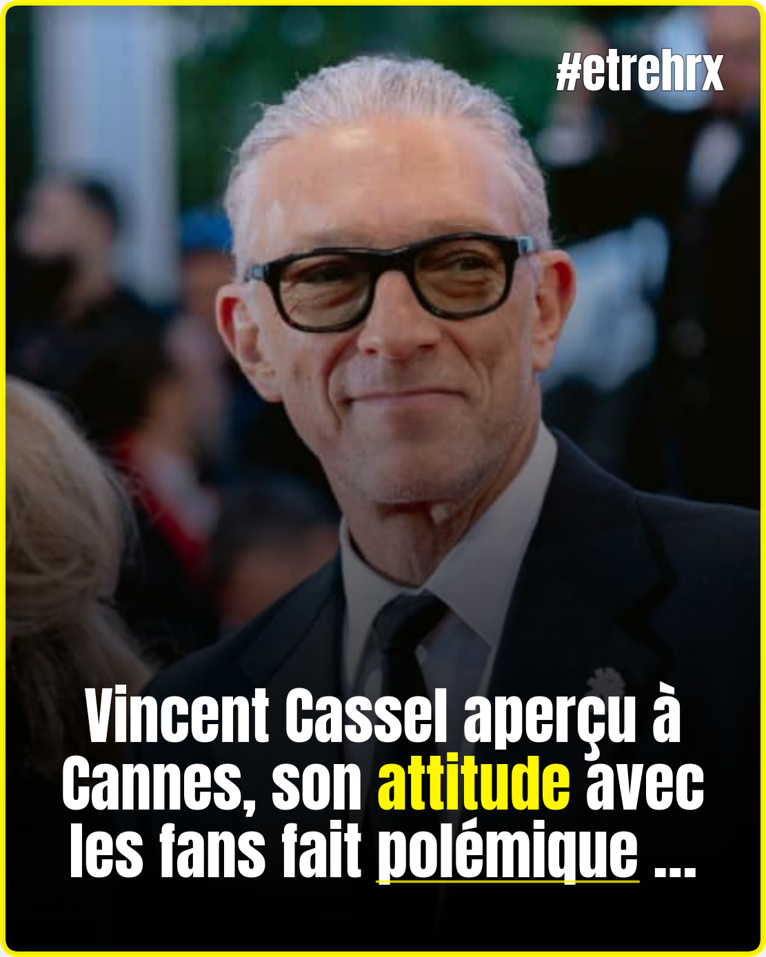 « Je ne m’arrête pas » : le comportement de Vincent Cassel intrigue sur la Croisette…