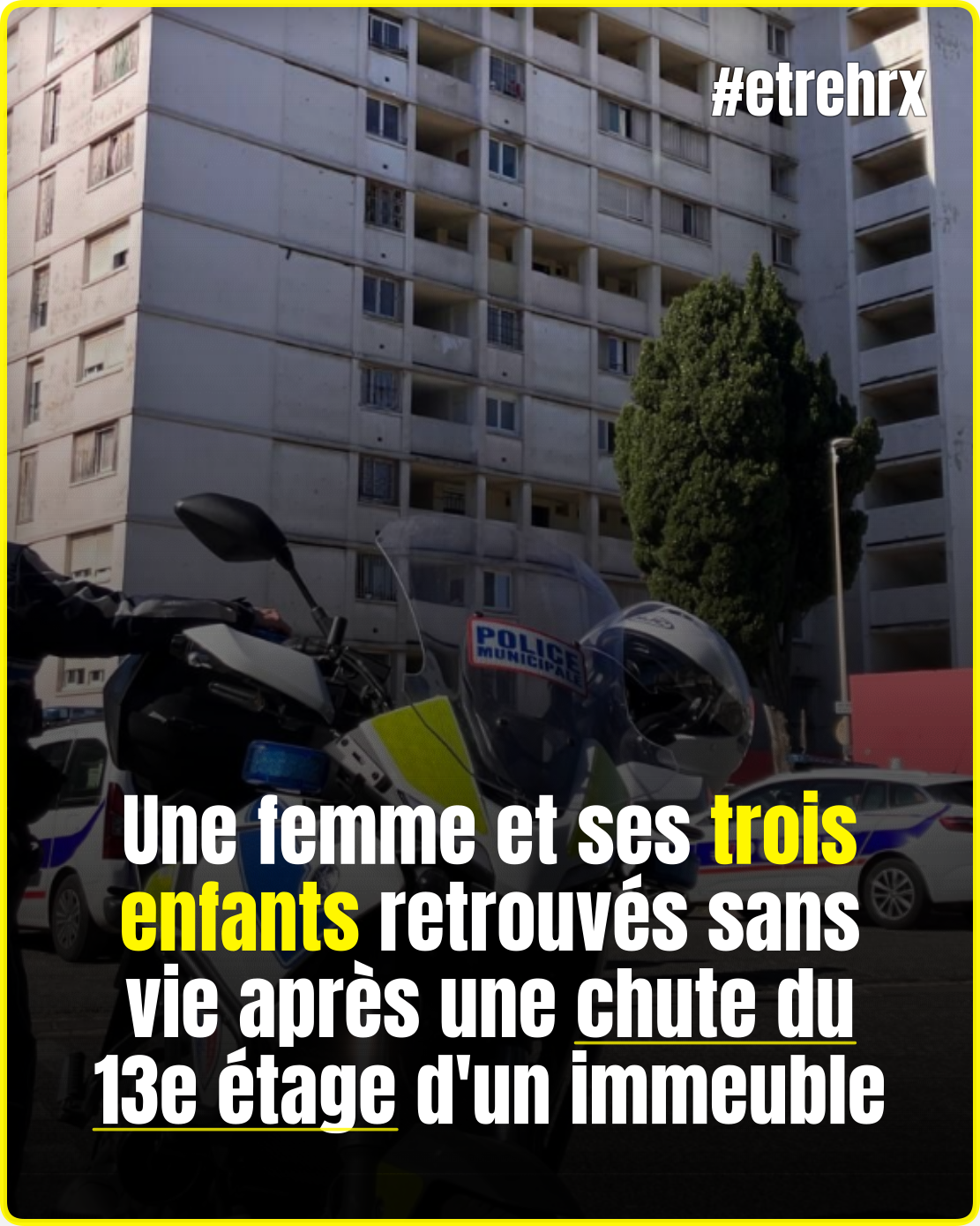 Les circonstances de cette chute du 13e étage provoquent une vive émotion…