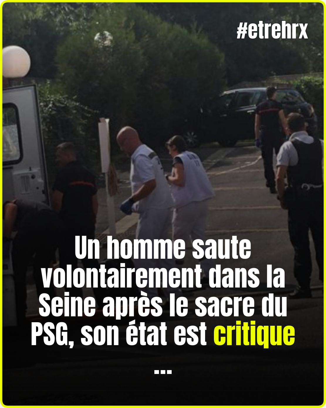 Hospitalisé avec un pronostic vital très engagé après un geste dramatique…