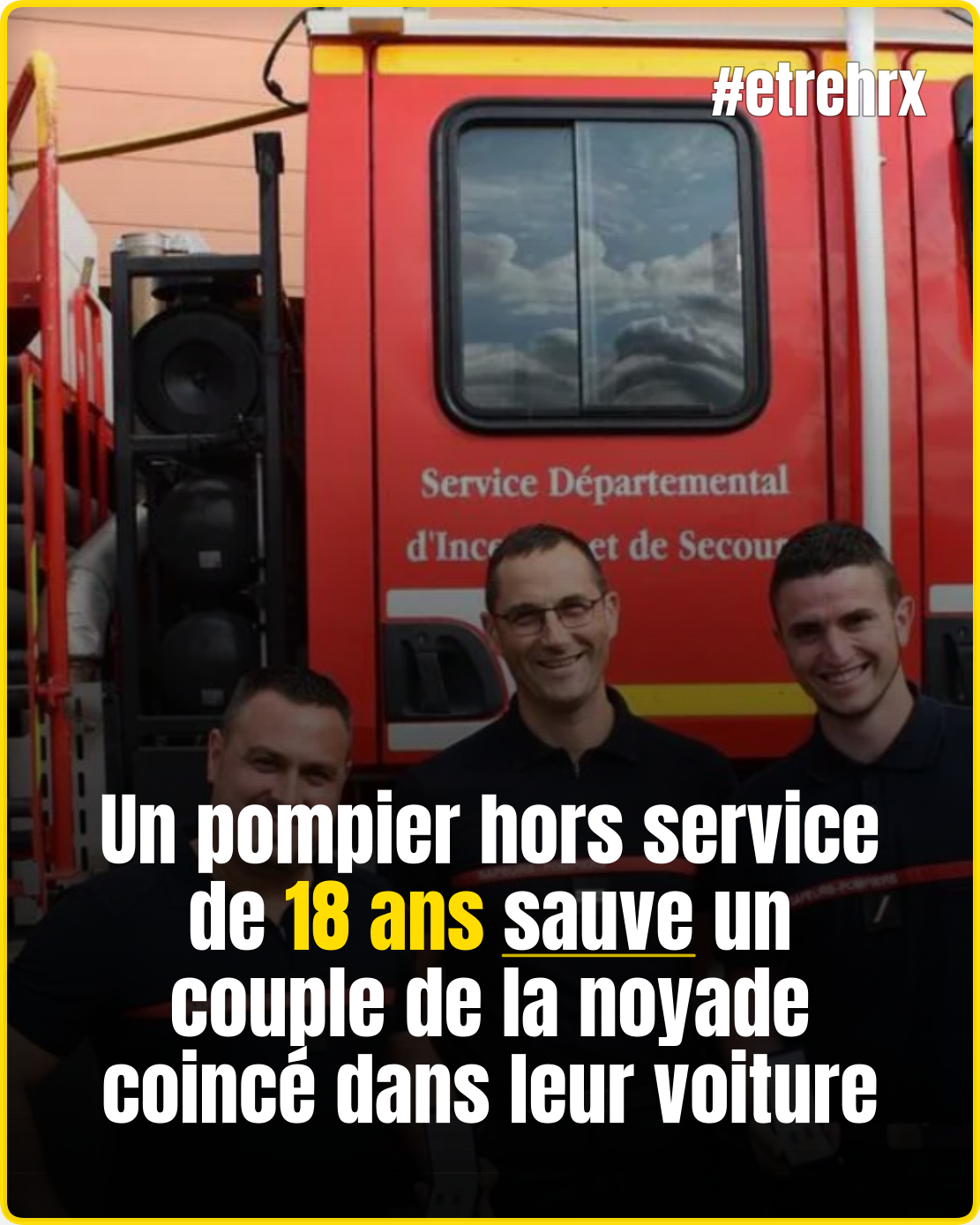 Hors service, ce pompier de 18 ans réalise un sauvetage qui force l’admiration…