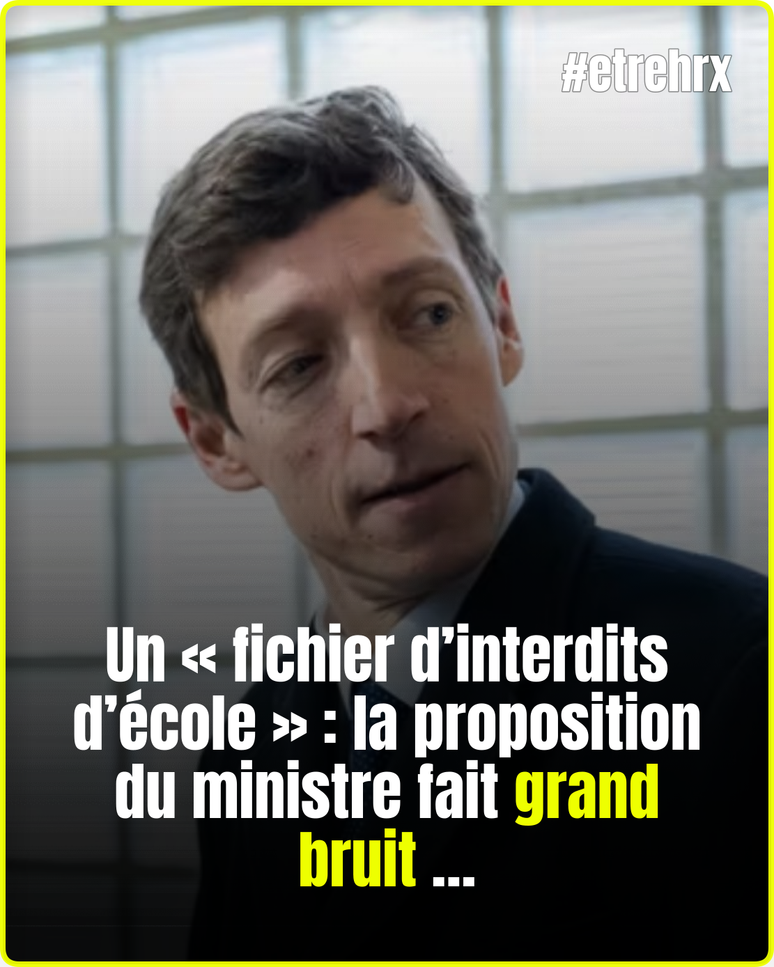 Le ministre de l&rsquo;Éducation nationale veut « un fichier d&rsquo;interdits d&rsquo;école »