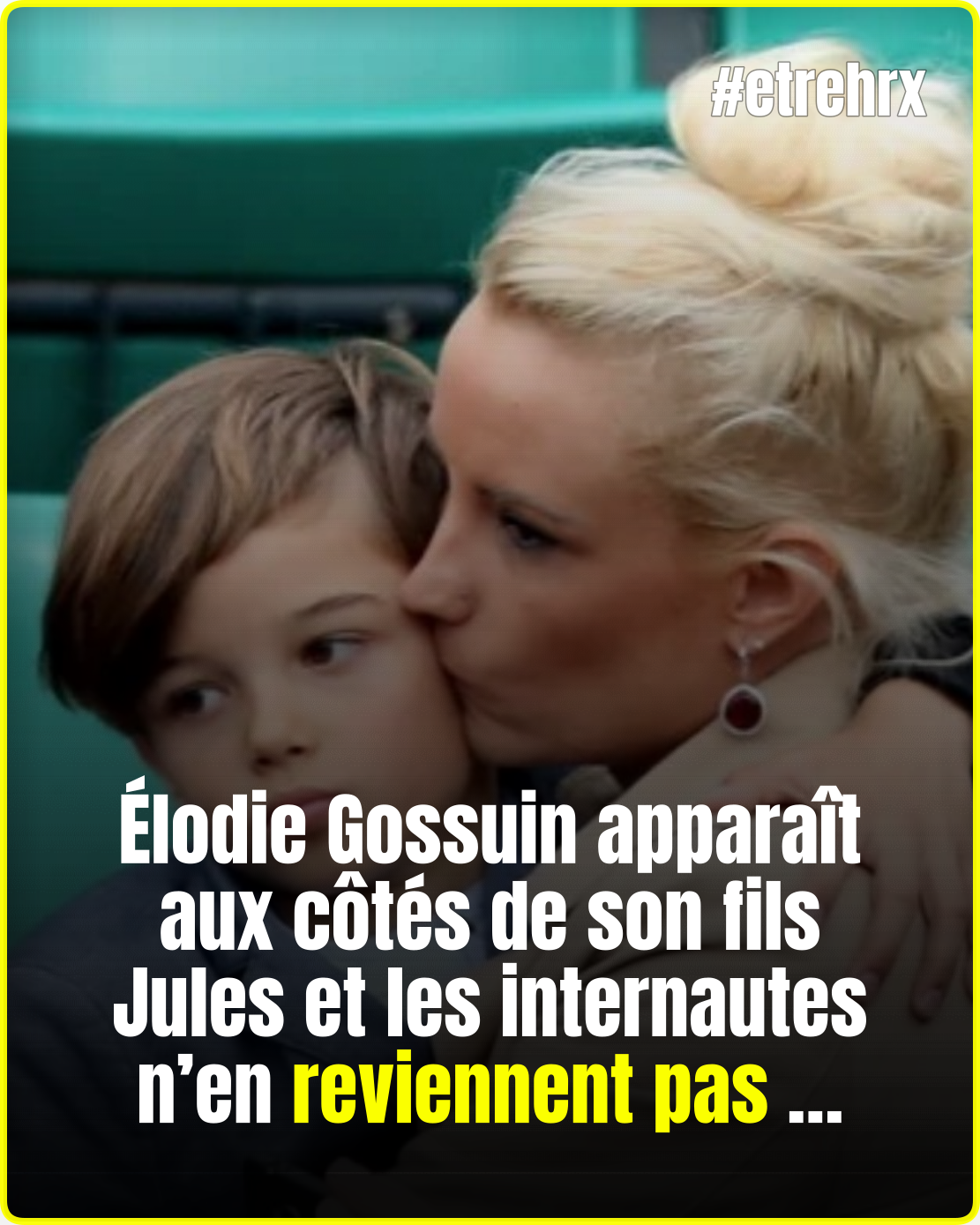 Élodie Gossuin pose avec son fils Jules, aussi grand qu&rsquo;elle : un duo complice pour la bonne cause