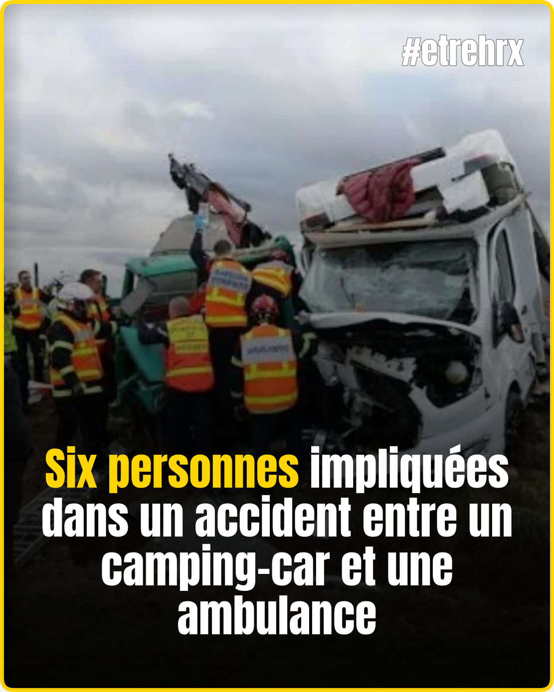 Six personnes impliquées dans un accident entre un camping-car et une ambulance près de Menton