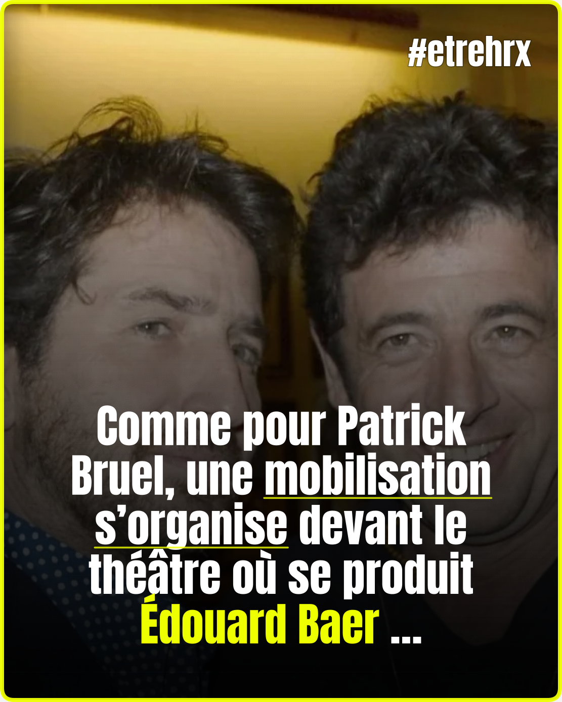 Édouard Baer : comme pour Patrick Bruel, un collectif se réunit devant le théâtre où se produit le comédien pour dénoncer