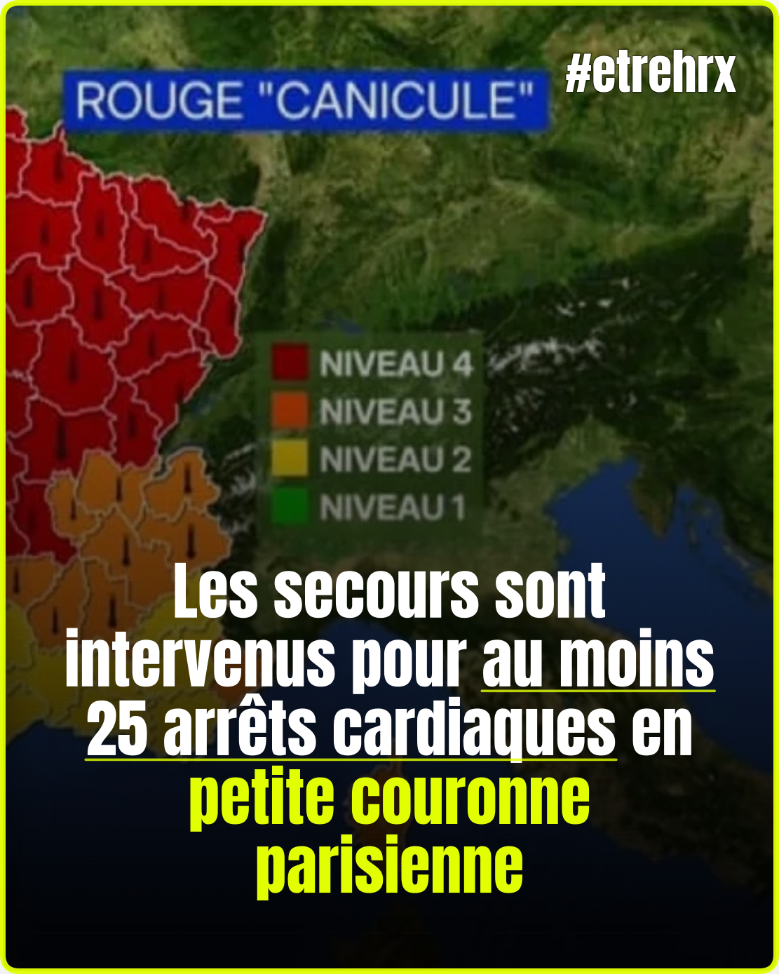 Canicule: au moins 25 arrêts cardiaques en petite couronne parisienne cette nuit