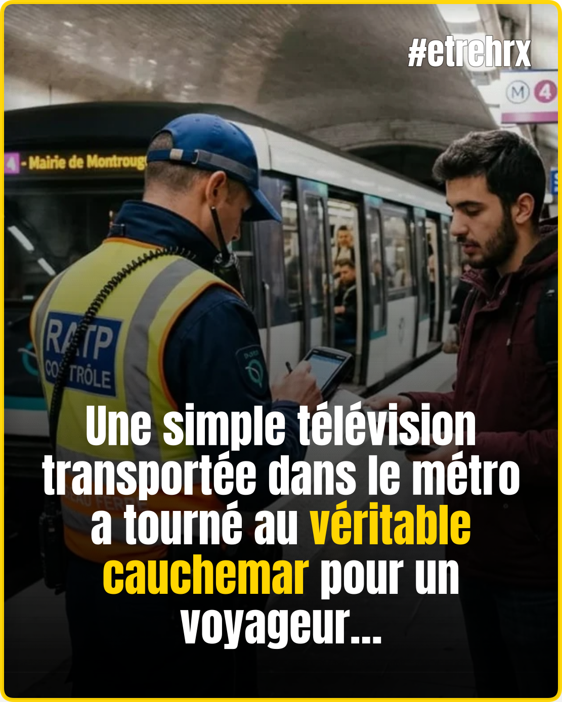Lourde amende après avoir transporté une télé dans le métro : « Virez cet agent RATP, c&rsquo;est de la méchanceté »