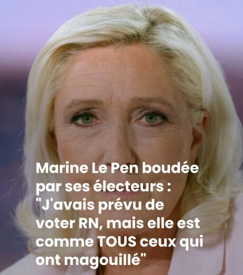 Marine Le Pen boudée par ses électeurs : « J’avais prévu de