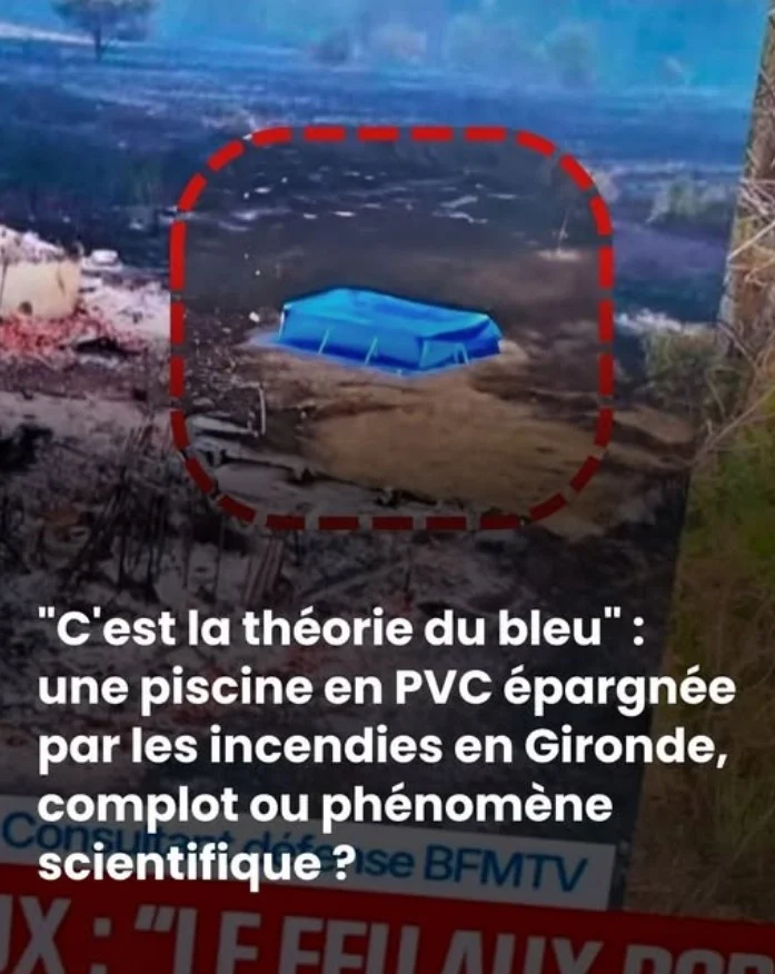 🔥 Une piscine épargnée par les flammes : c'est quoi la "théorie du bleu" ?