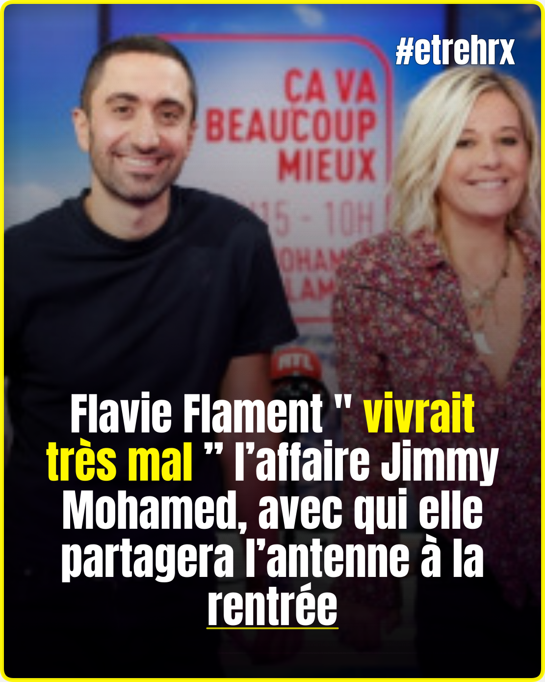 Flavie Flament « vivrait très mal » l’affaire Jimmy Mohamed, avec qui elle partagera l’antenne à la rentrée