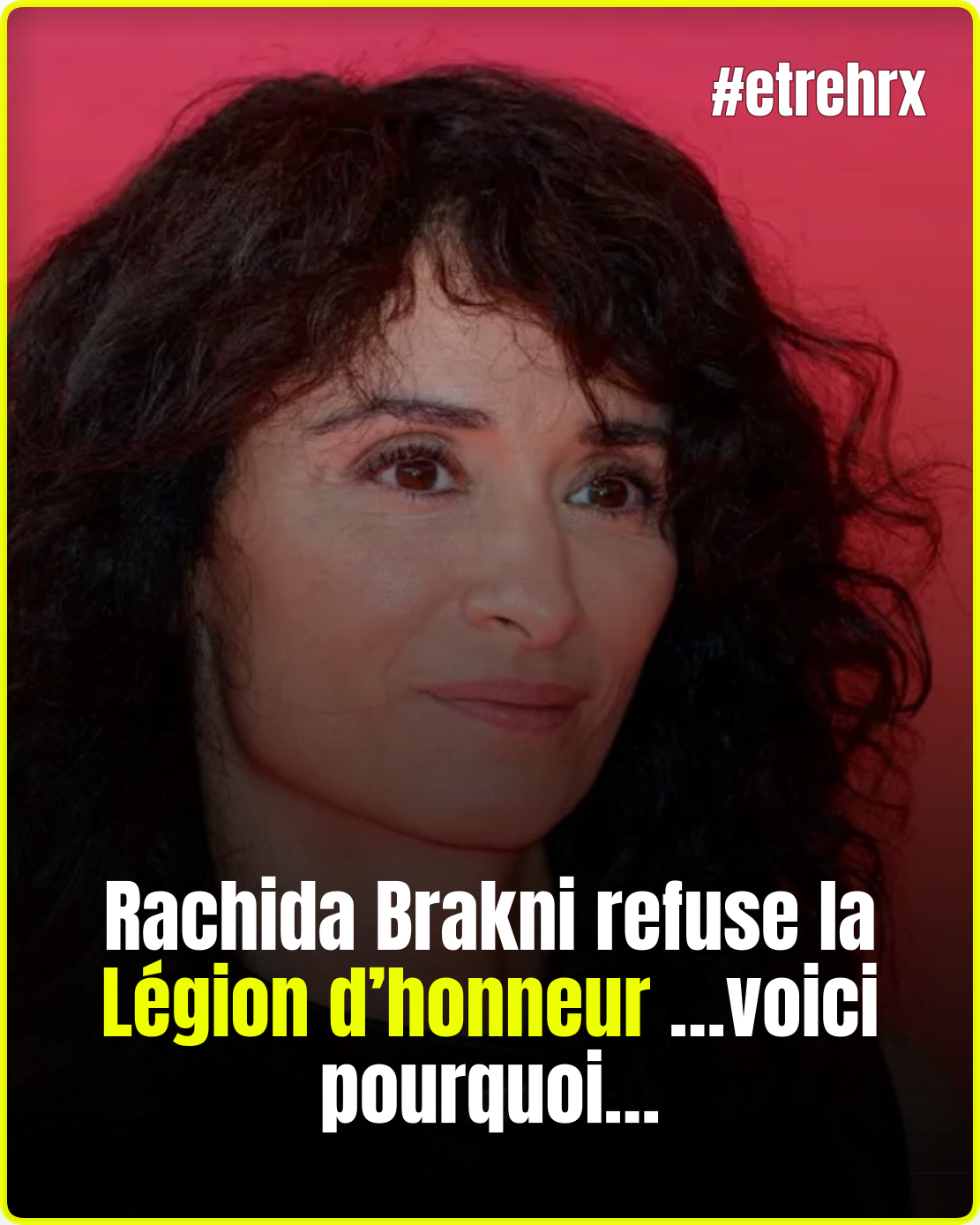 À 49 ans, Rachida Brakni dit non à la Légion d’honneur… son choix surprend…