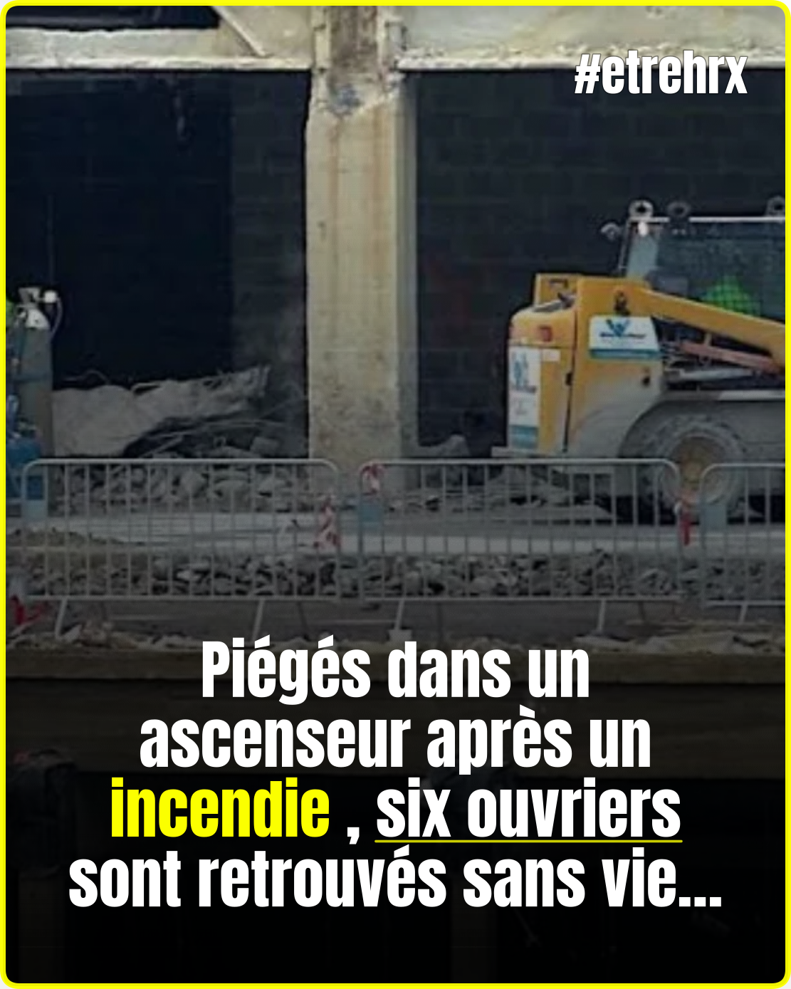 Un incendie éclate dans une tour de logements… six ouvriers restent piégés dans un ascenseur…