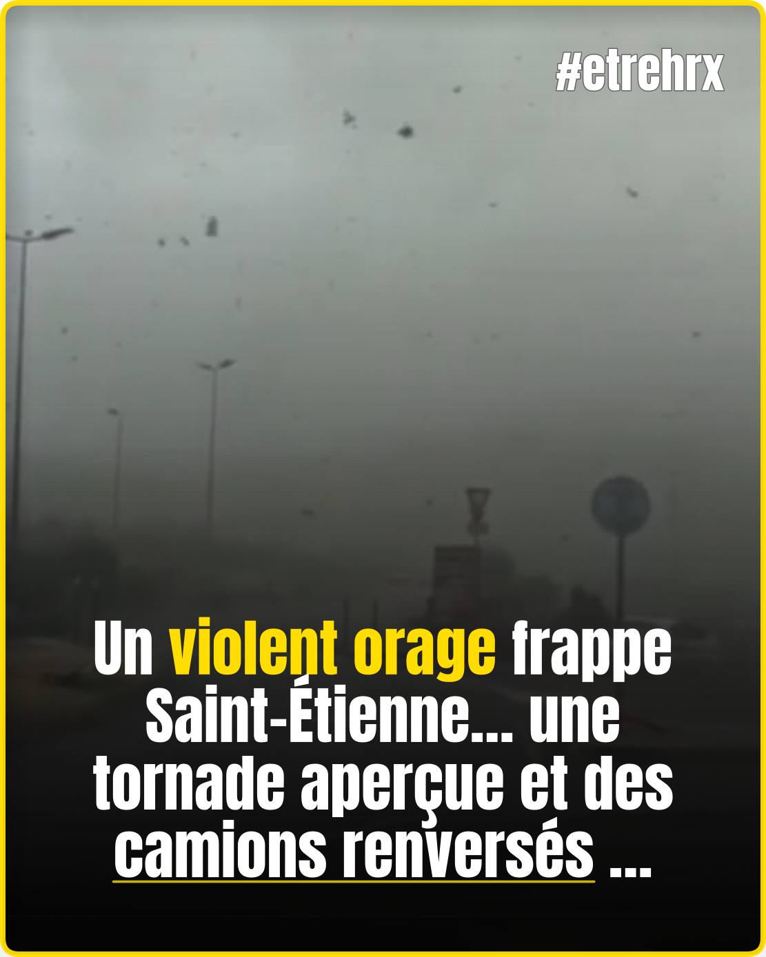 Tornade, vents violents, camions renversés…