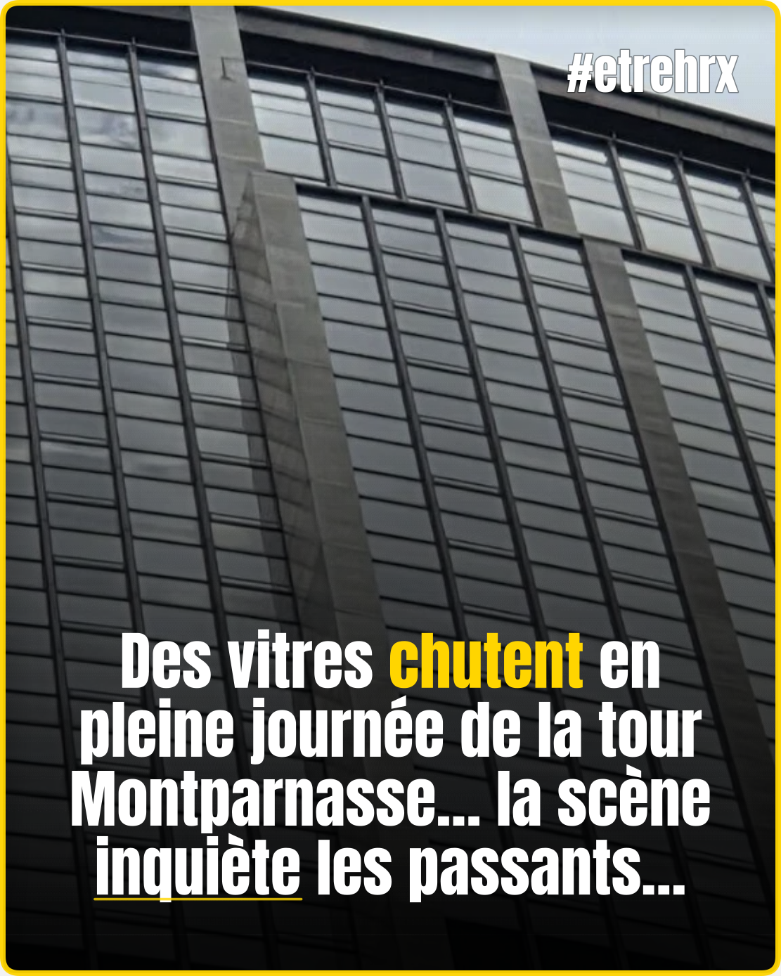À Paris, des vitres de la tour Montparnasse chutent en pleine journée