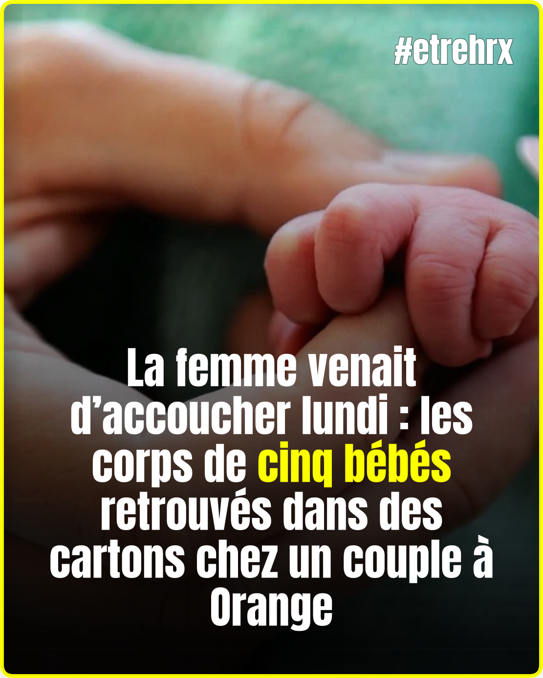 La femme venait d’accoucher lundi : les corps de cinq bébés retrouvés
