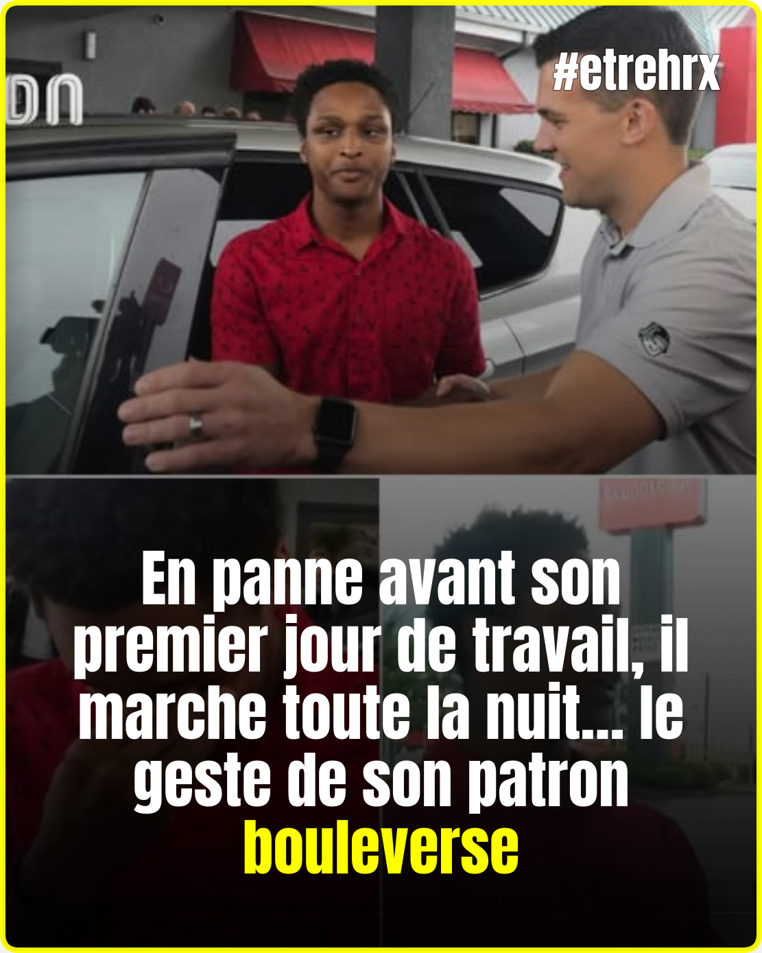 En panne avant son premier jour de travail, il marche 32 kilomètres dans la nuit : son patron lui offre une voiture