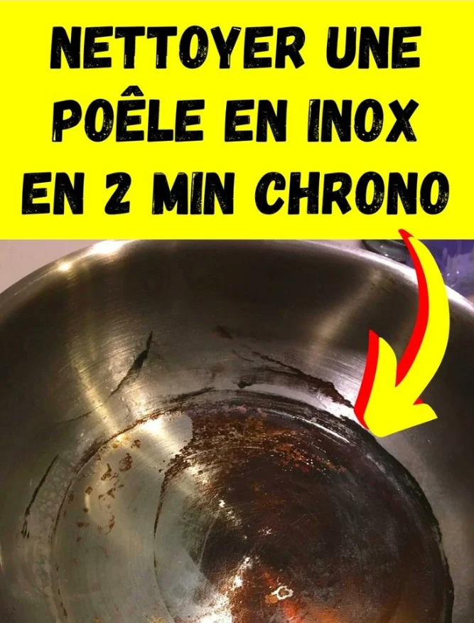 L&rsquo;astuce pour nettoyer une poêle (ou casserole) en inox en 2 min chrono