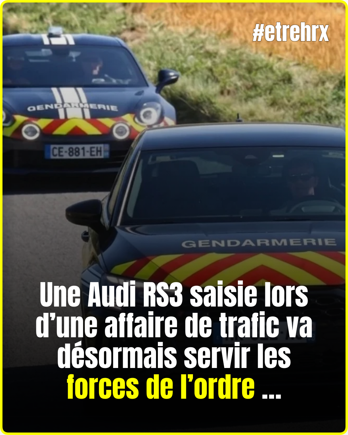 Confisquée à un trafiquant de dr*gue, cette puissante Audi RS3 va équiper