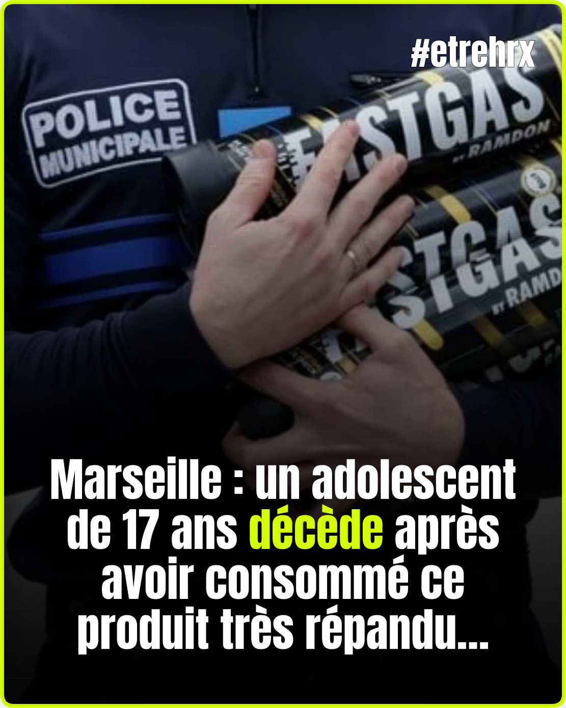 Marseille: un adolescent de 17 ans décède après avoir consommé du protoxyde